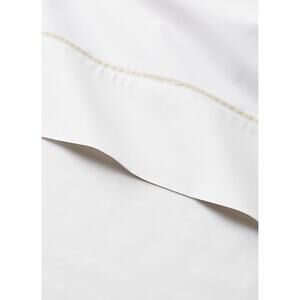 NEW Ralph Lauren King Flat Sheet Palmer White Sand Dune Organic Cotton Old Money